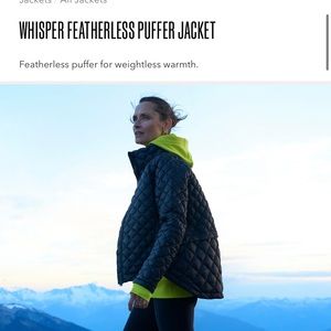 Whisper featherless puffer jacket by Athleta